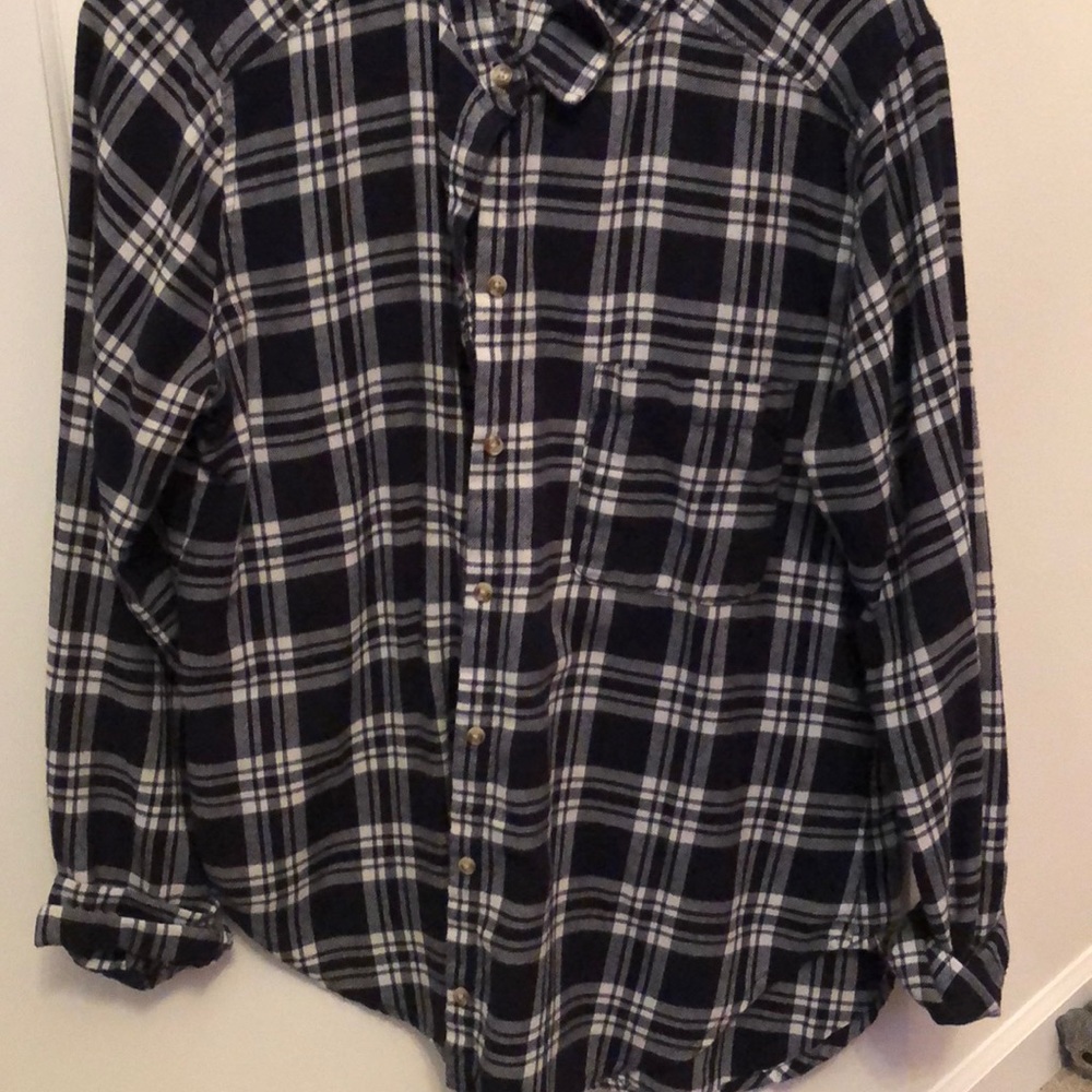 navy/black hollister flannel